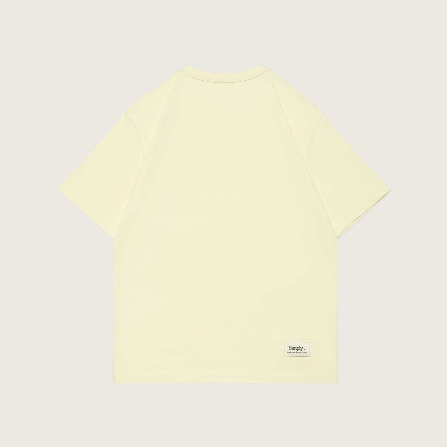 Simply . Women's Oversized Embroidery T Shirt (Cream) [270gsm] - Simply 