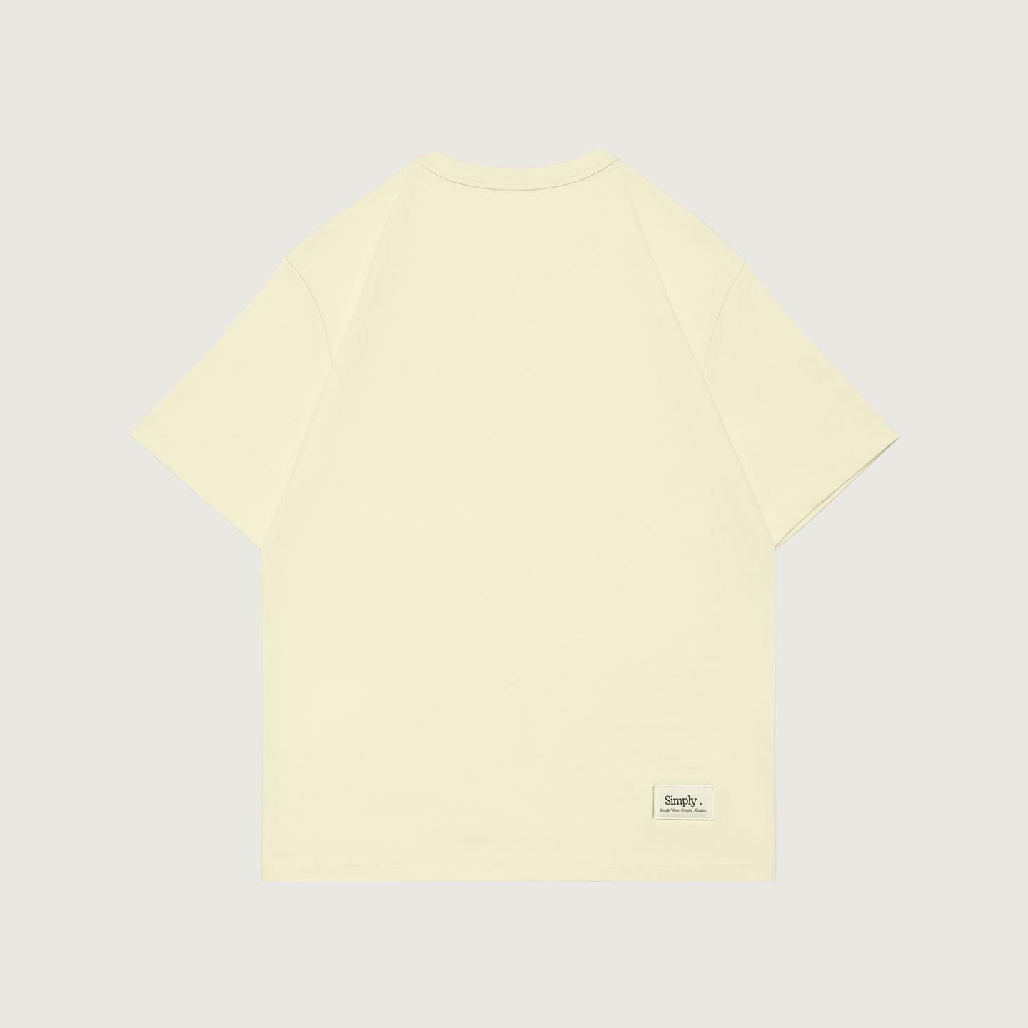 Simply . Women's Oversized Embroidery T Shirt (Cream) [270gsm] - Simply 