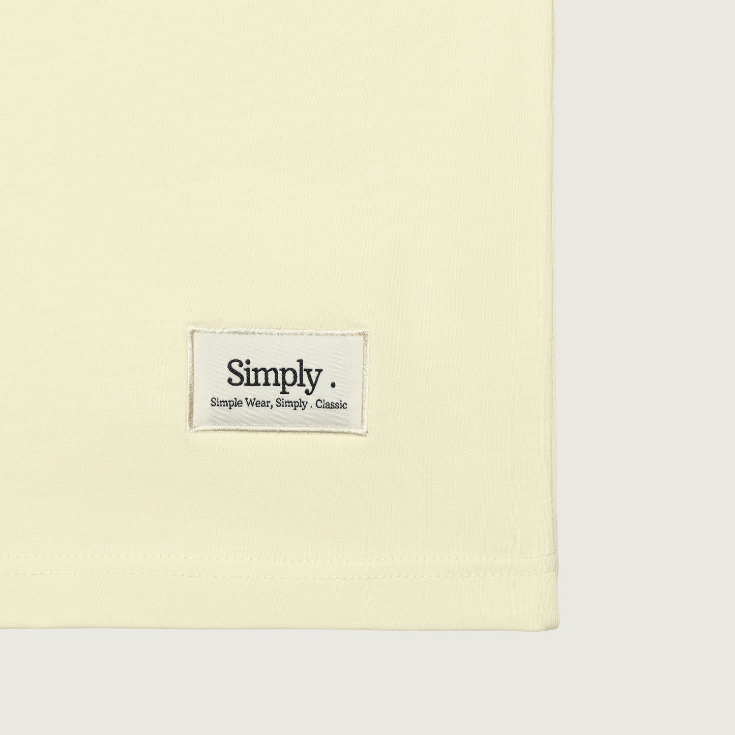 Simply . Women's Oversized Embroidery T Shirt (Cream) [270gsm] - Simply 