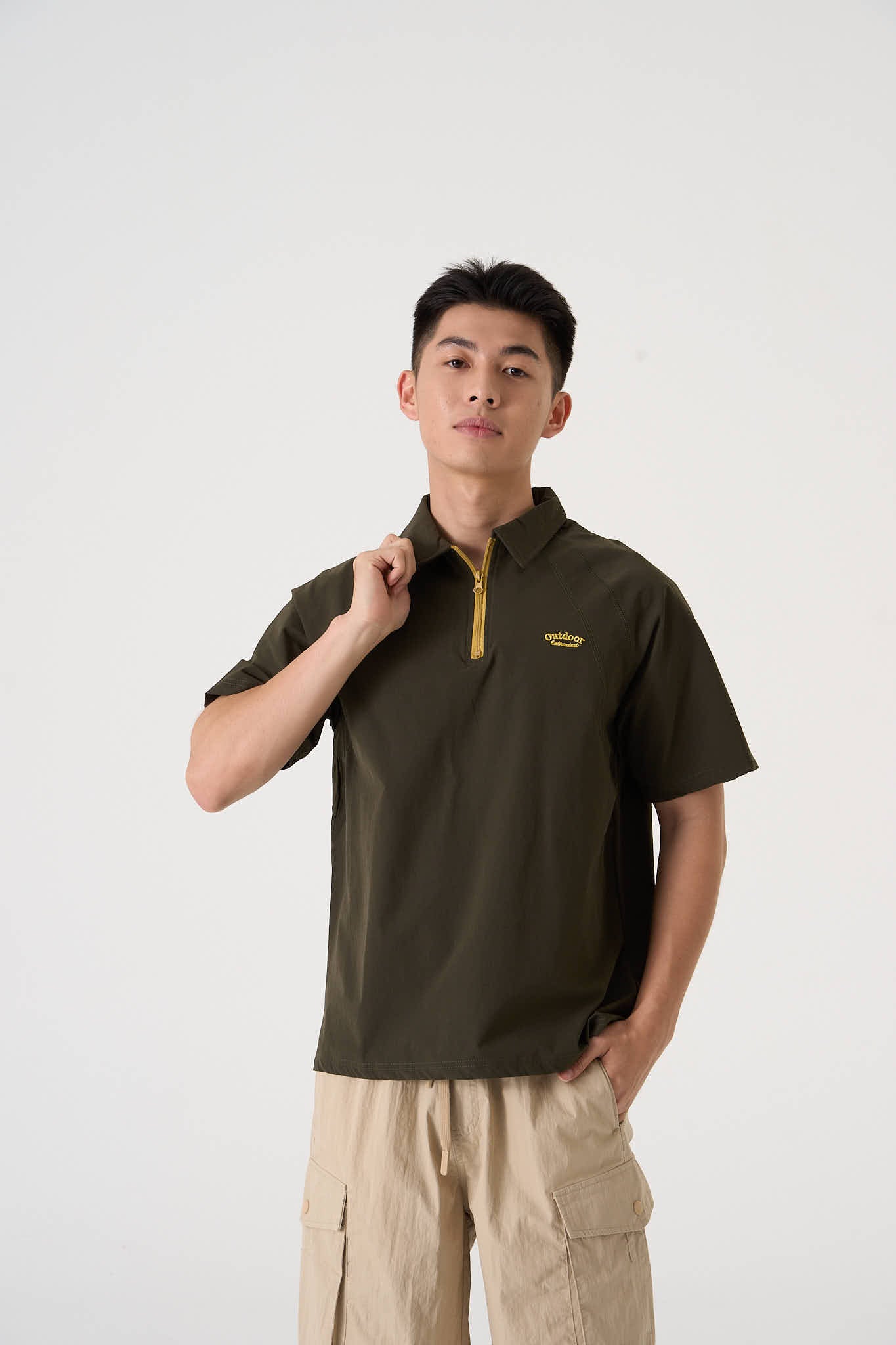 Unisex Light Weight Zipper Polo - Simply 