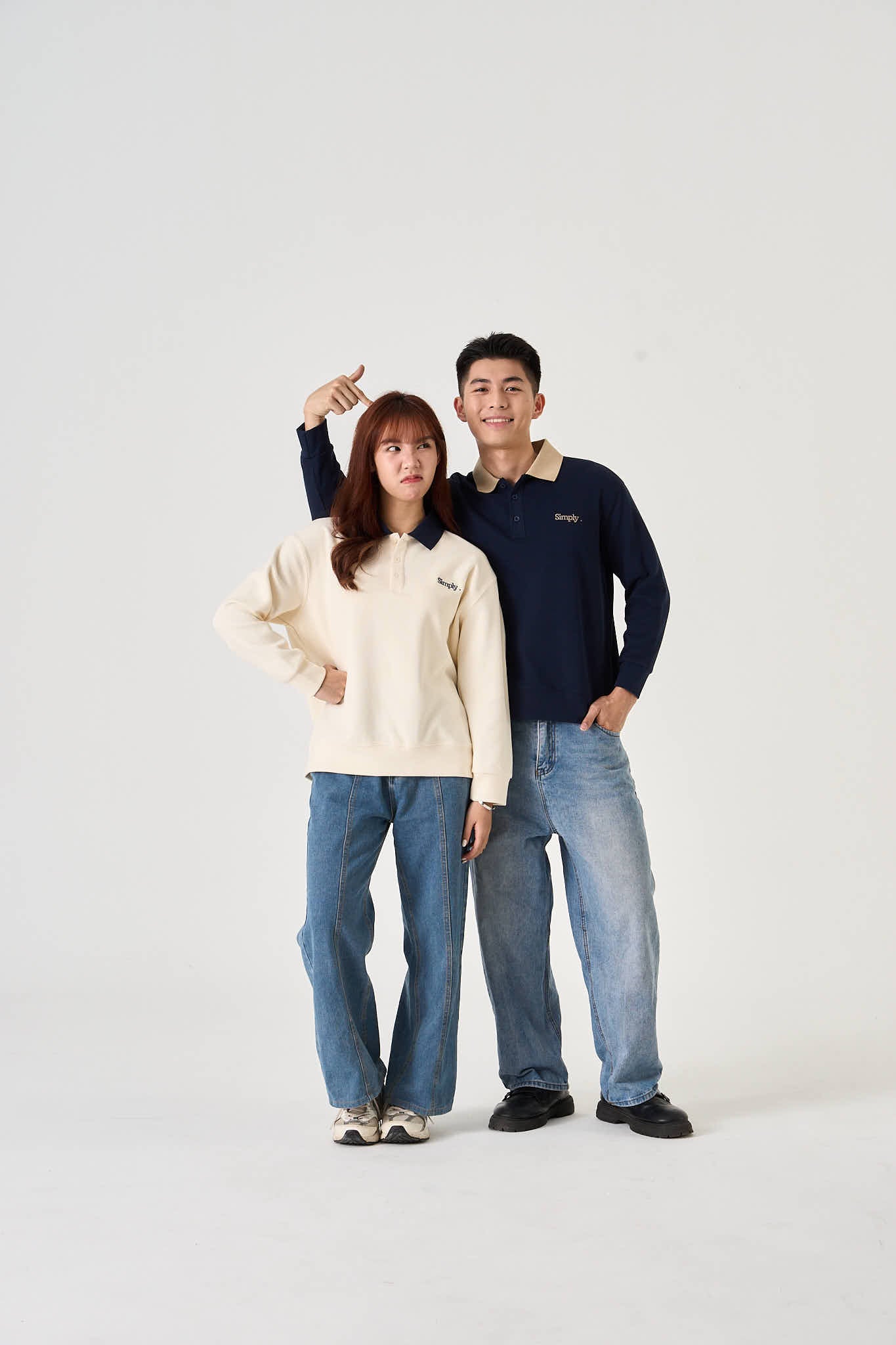 Unisex Bi-Colour Sweat Shirt - Simply 