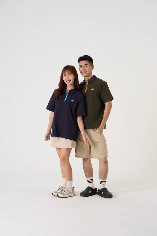 Unisex Light Weight Zipper Polo - Simply 