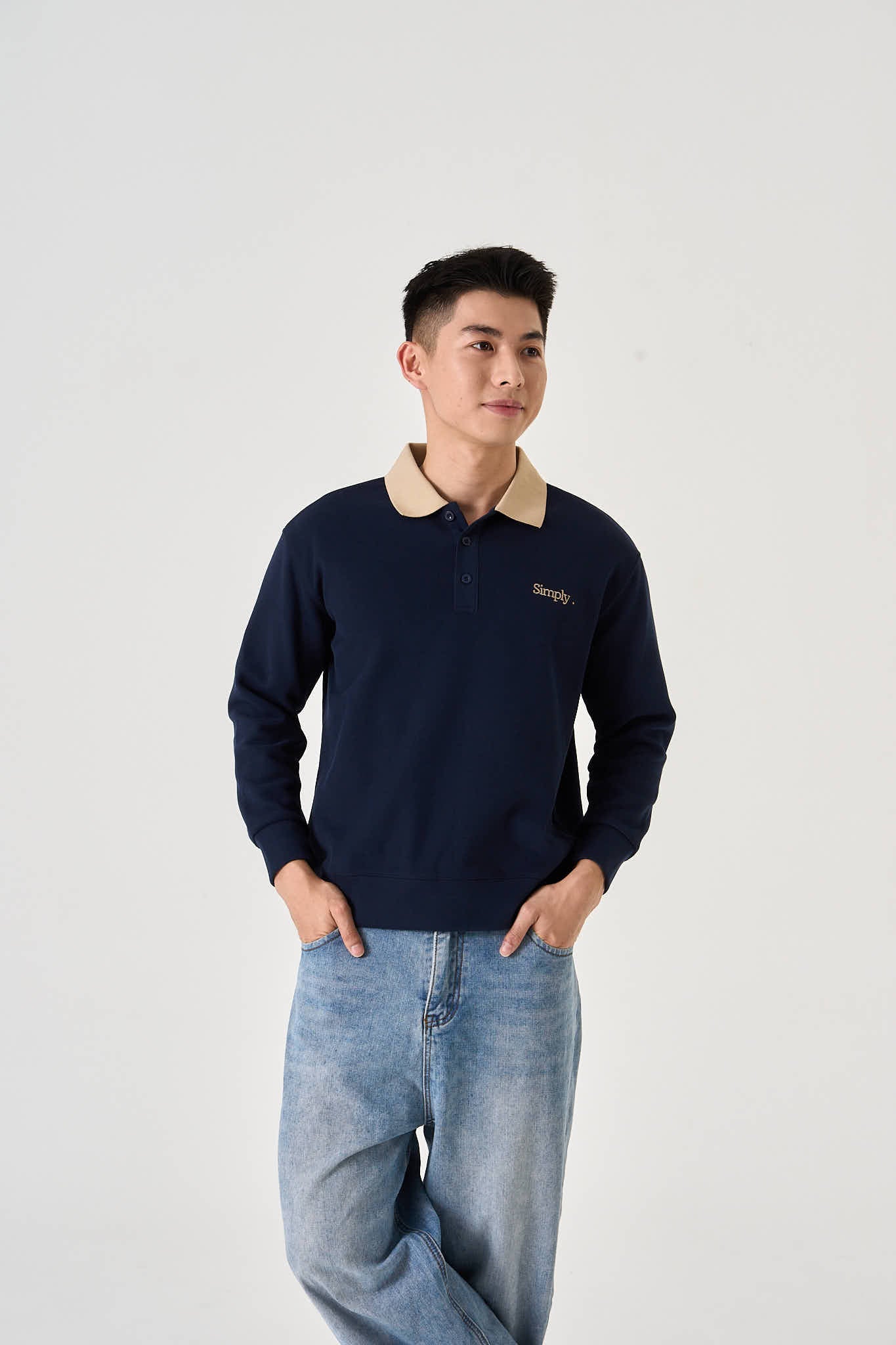 Unisex Bi-Colour Sweat Shirt - Simply 