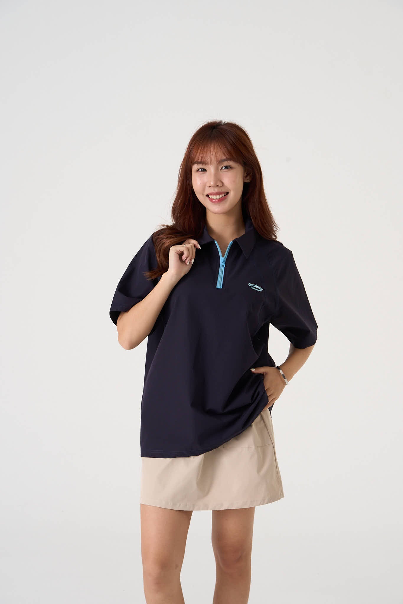 Unisex Light Weight Zipper Polo - Simply 