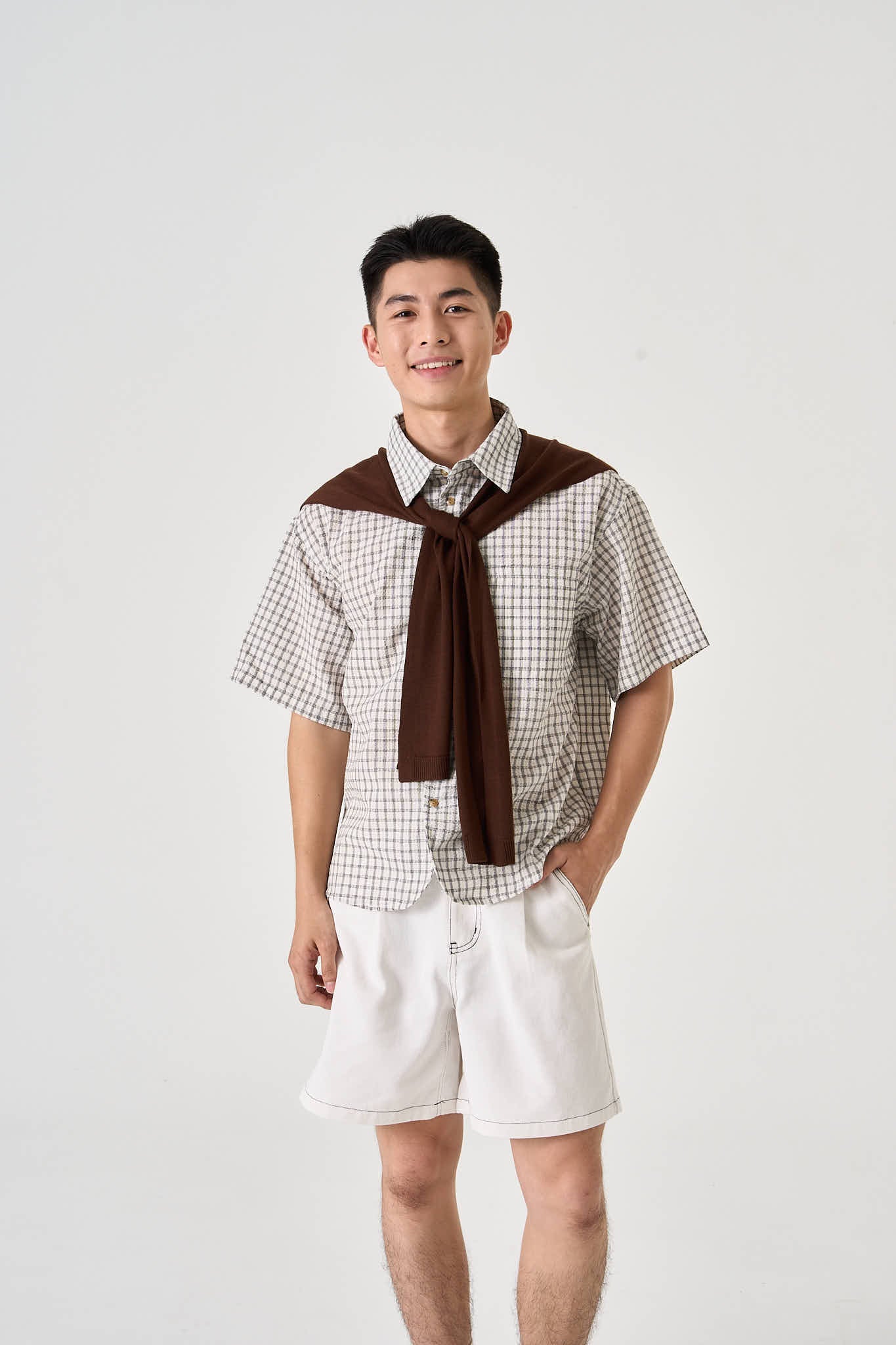 Unisex Textured Overshirt (Checkered) - Simply 