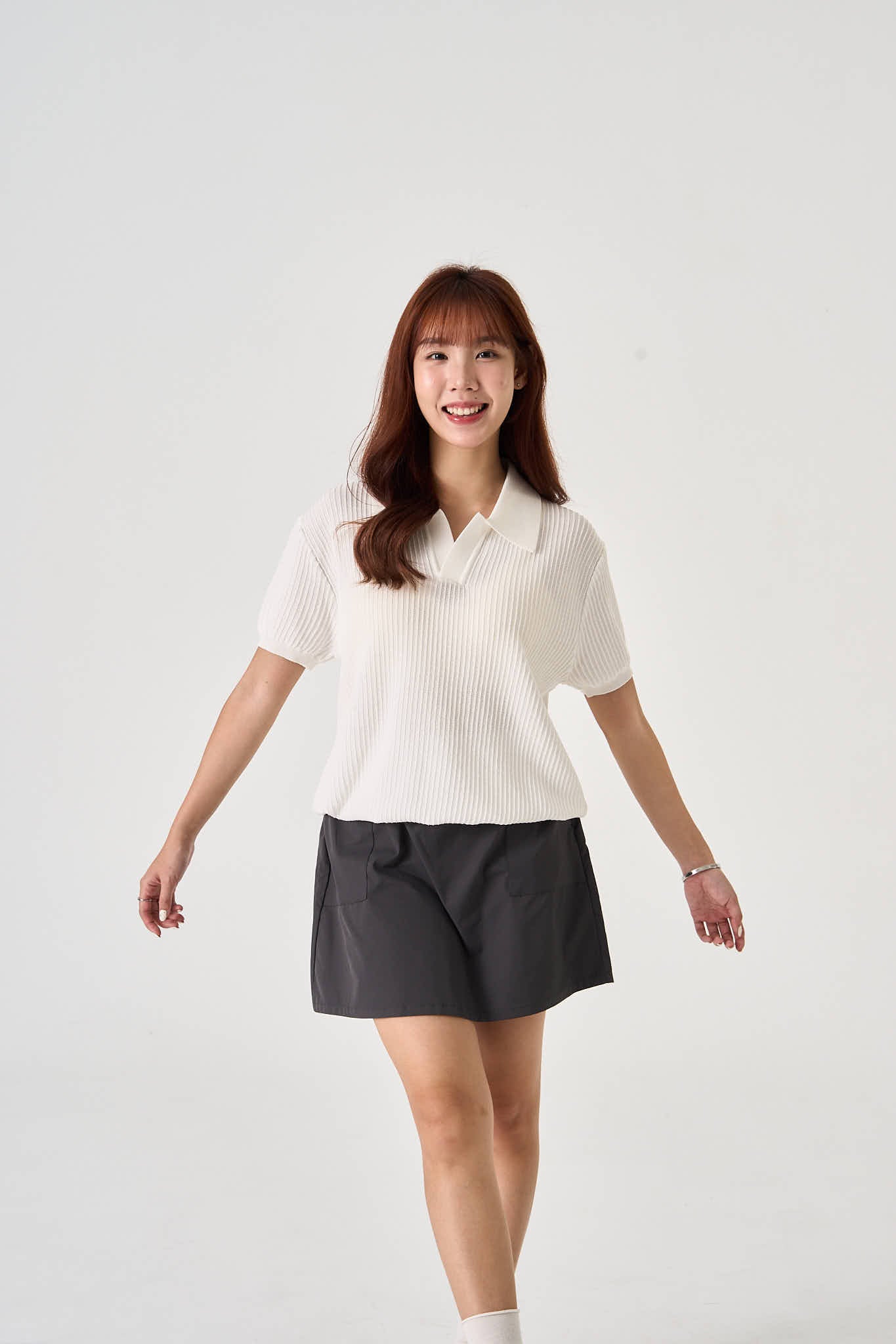 Unisex Machine Washable Knitted Open Collar Polo - Simply 