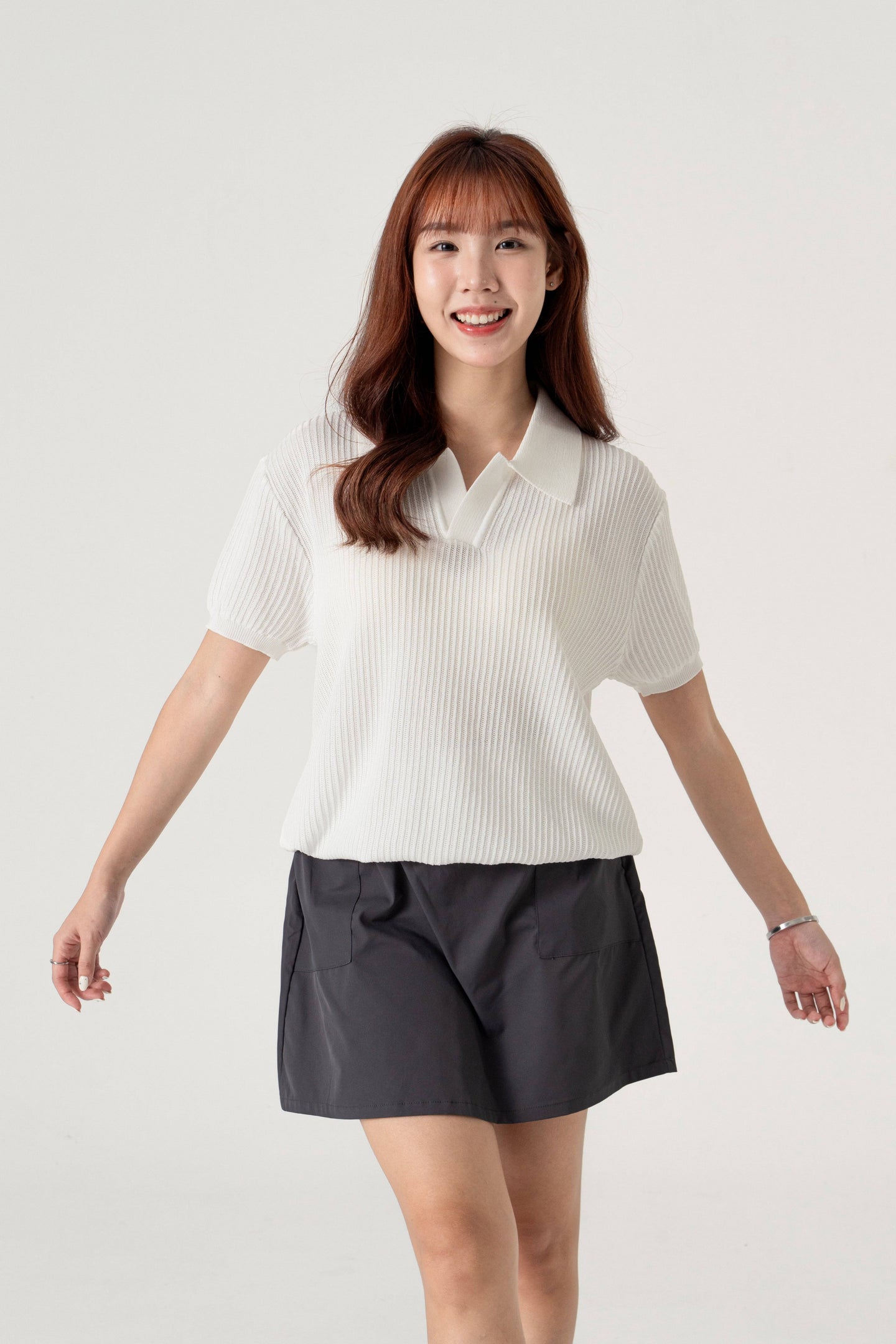 Unisex Machine Washable Knitted Open Collar Polo - Simply 