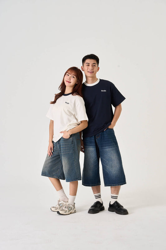 Simply. Unisex Oversized Bi-Colour T - Simply 