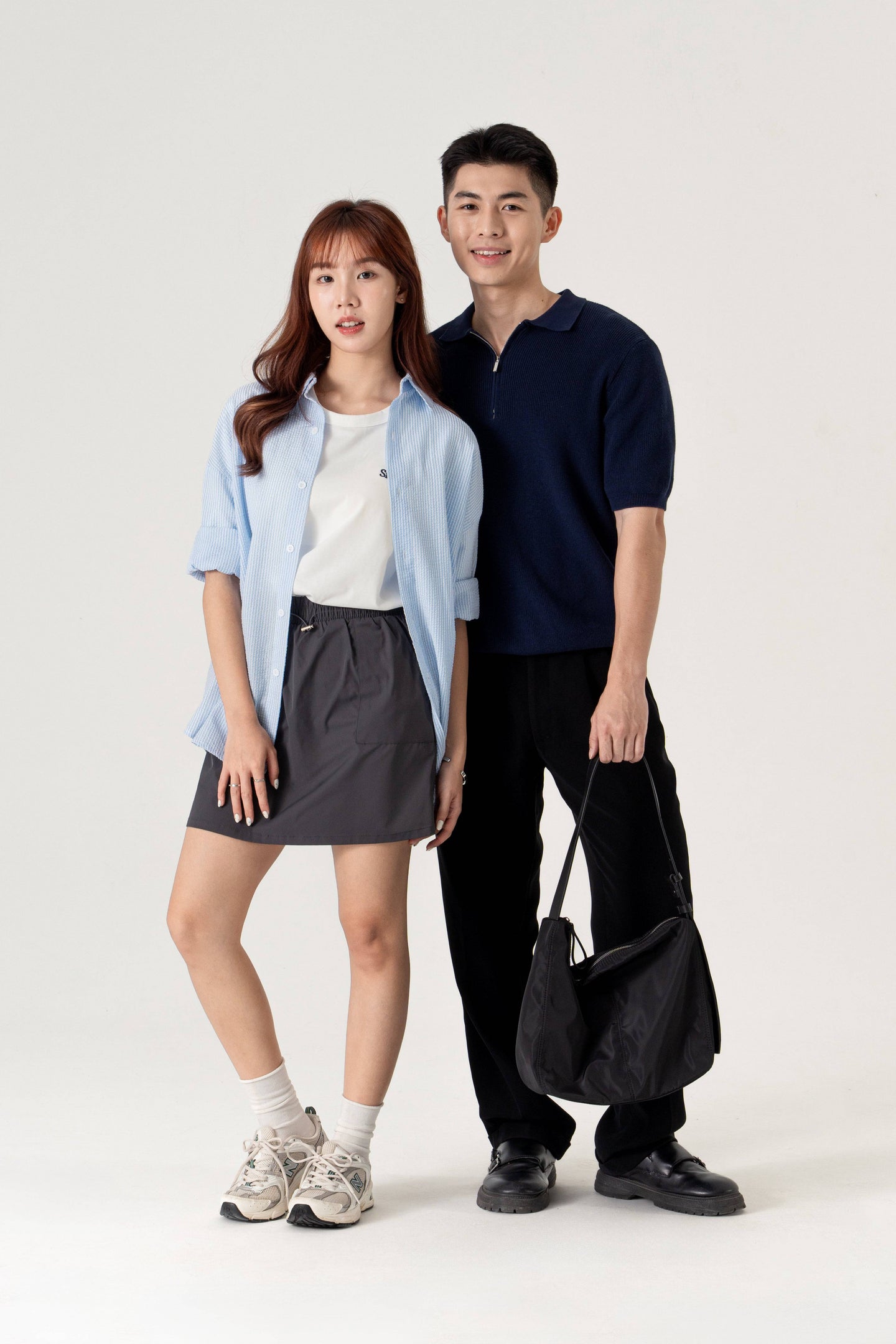 Unisex textured Long Sleeve Overshirt (Baby Blue) - Simply 