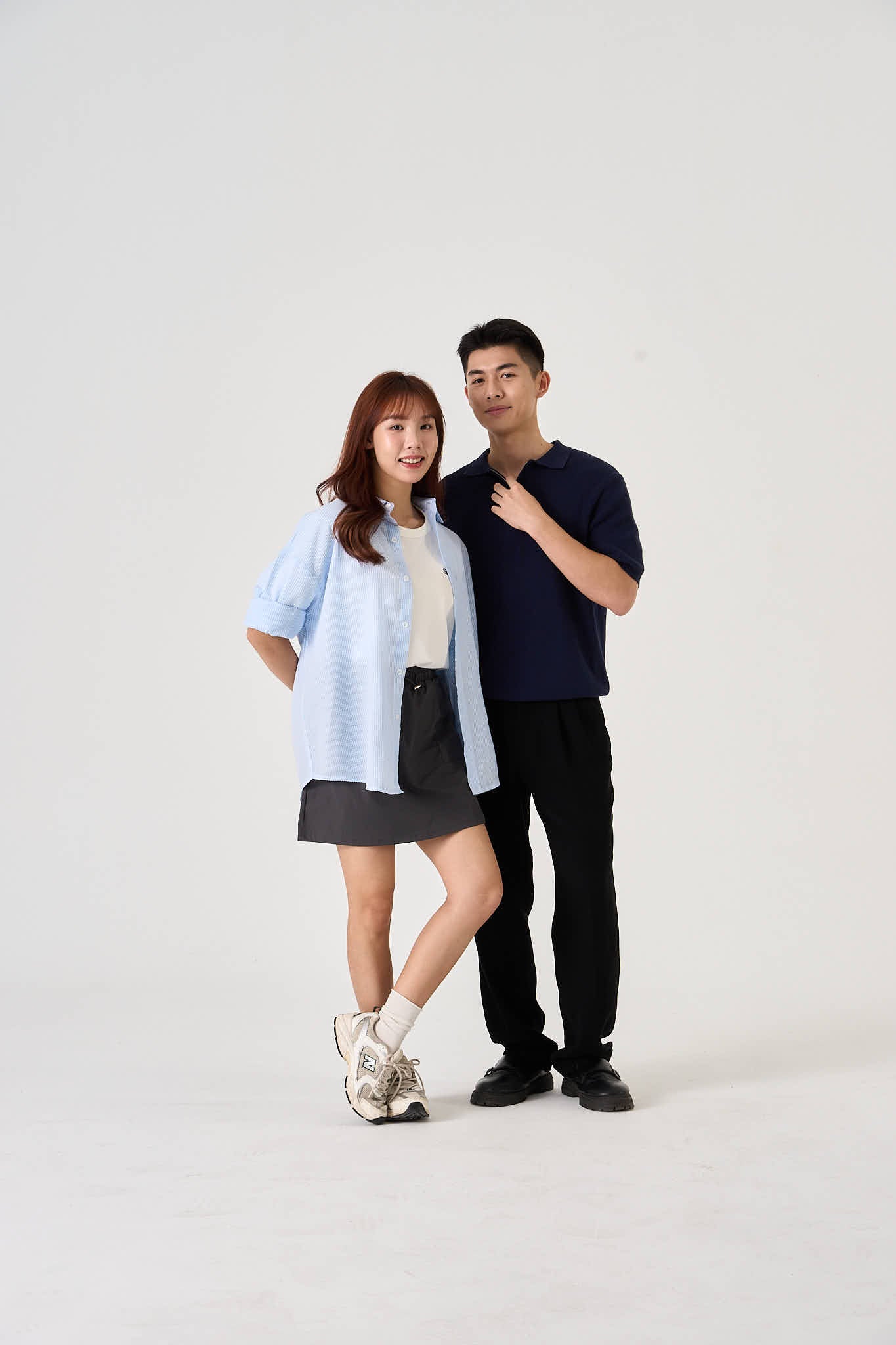 Unisex textured Long Sleeve Overshirt (Baby Blue) - Simply 