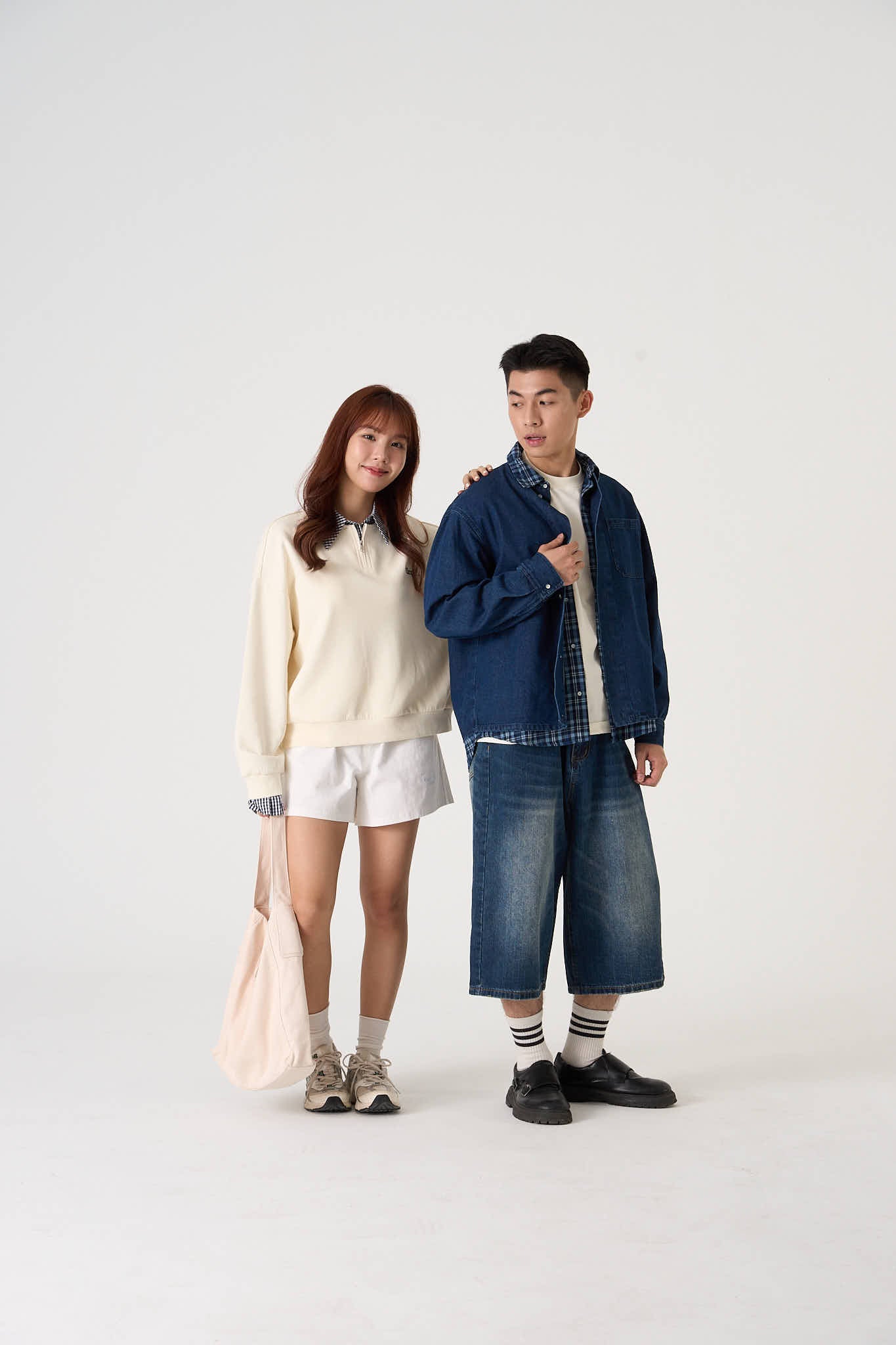 Men's Checkered Layered Denim Overshirt - Simply 
