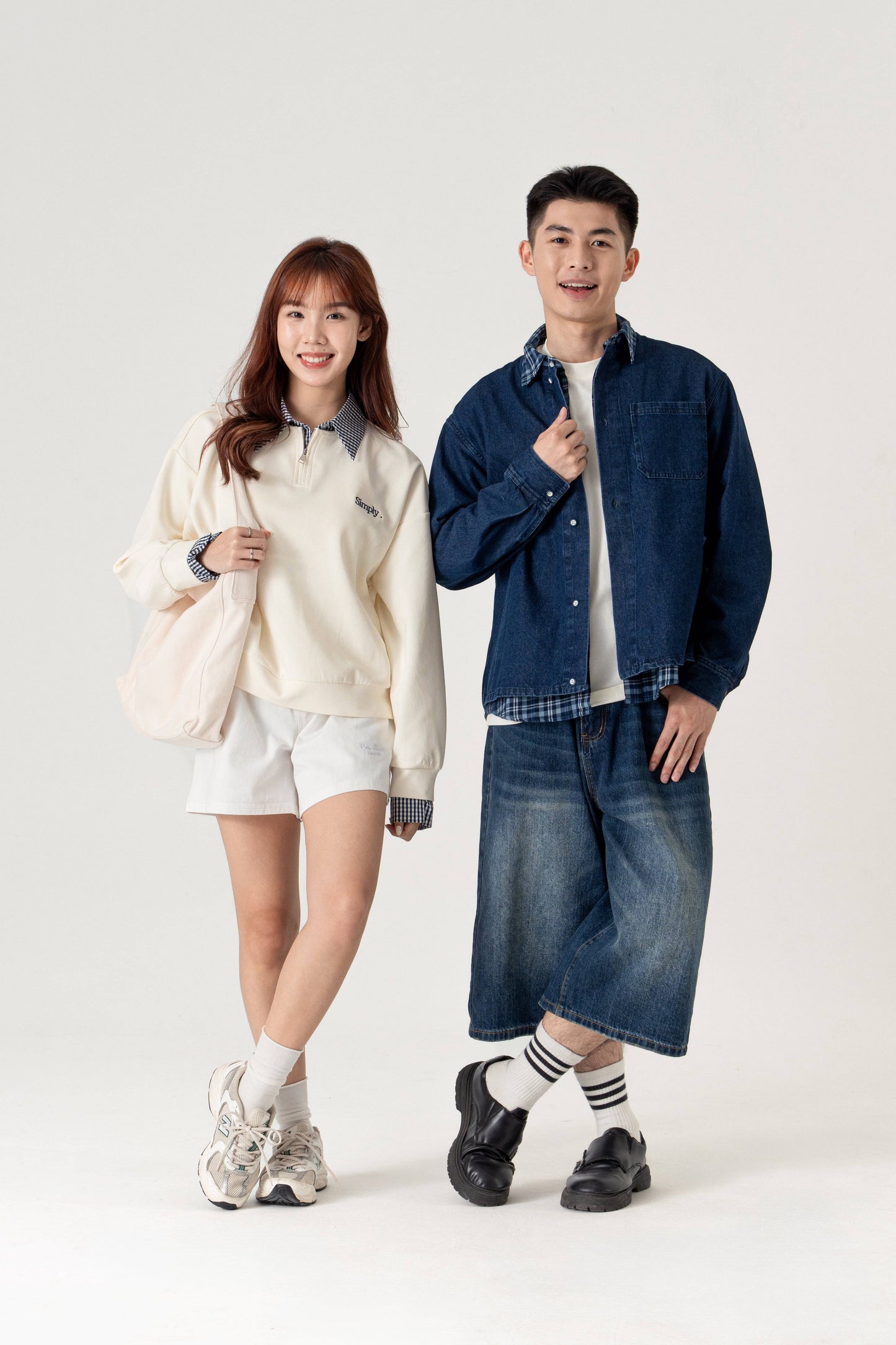 Men's Plaid Denim Shirt