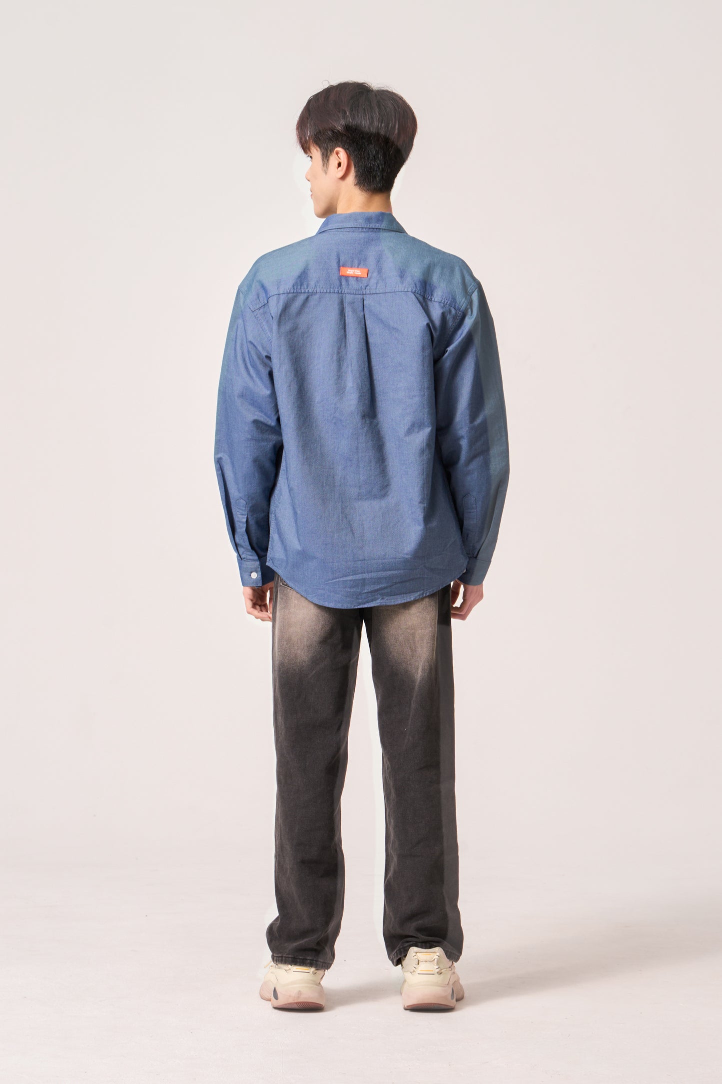 Simply . Men's Denim Jersey Outerwear (Blue) - Simply 