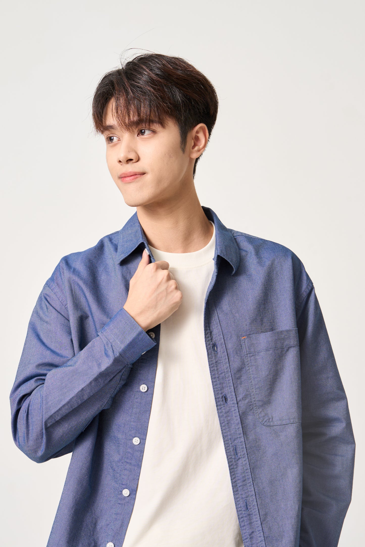 Simply . Men's Denim Jersey Outerwear (Blue) - Simply 