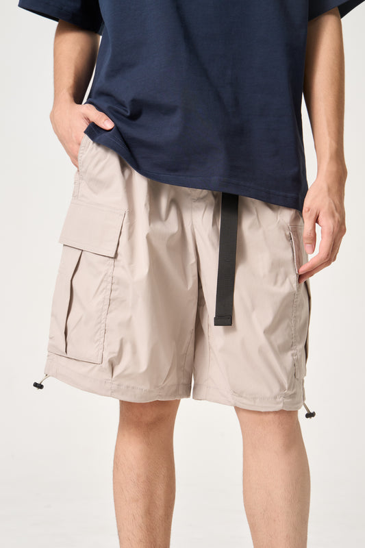 Simply . Men's Cargo Shorts (Light Grey) - Simply 