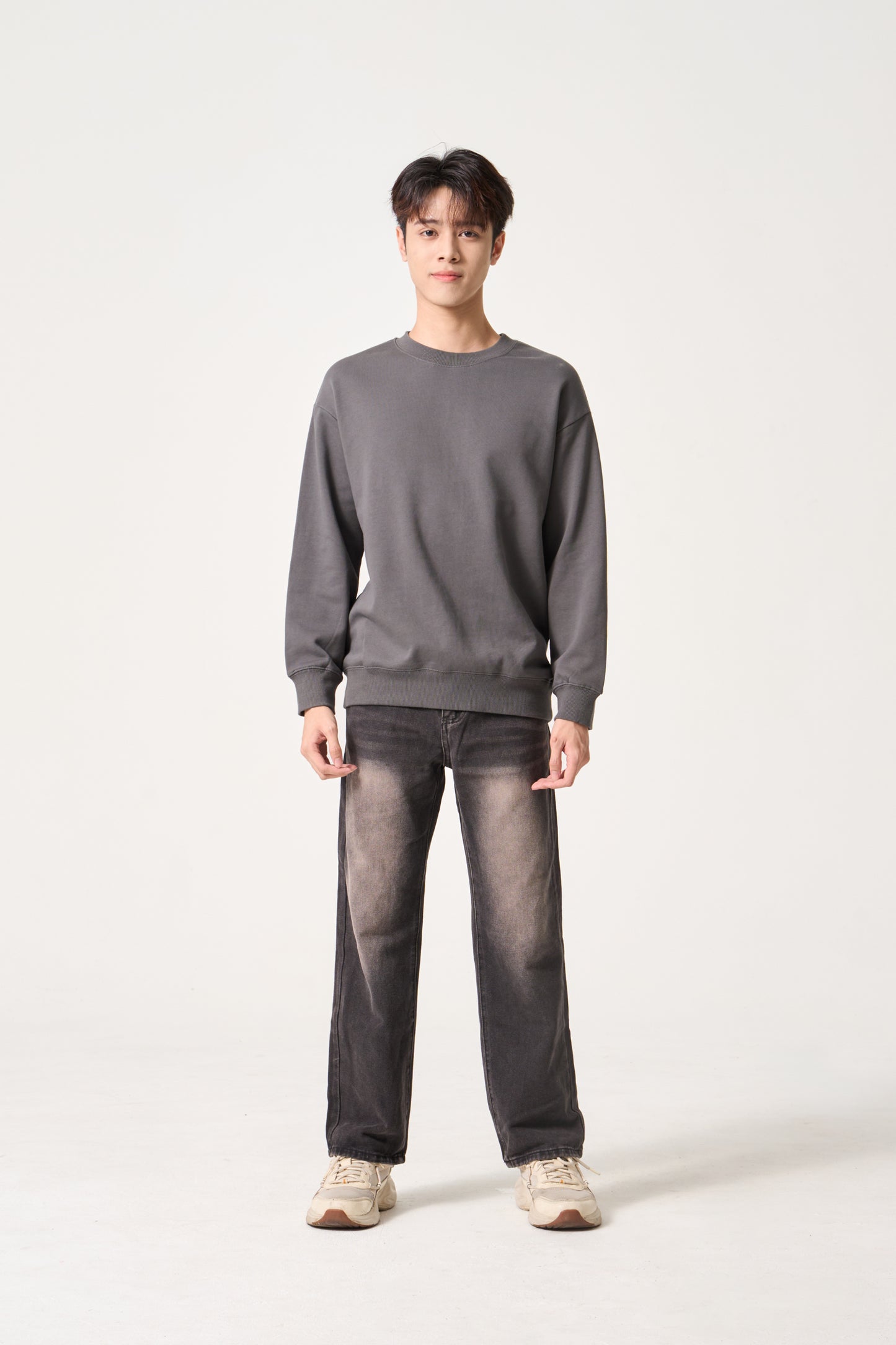 Simply . Unisex Cosy Sweater (Grey) - Simply 