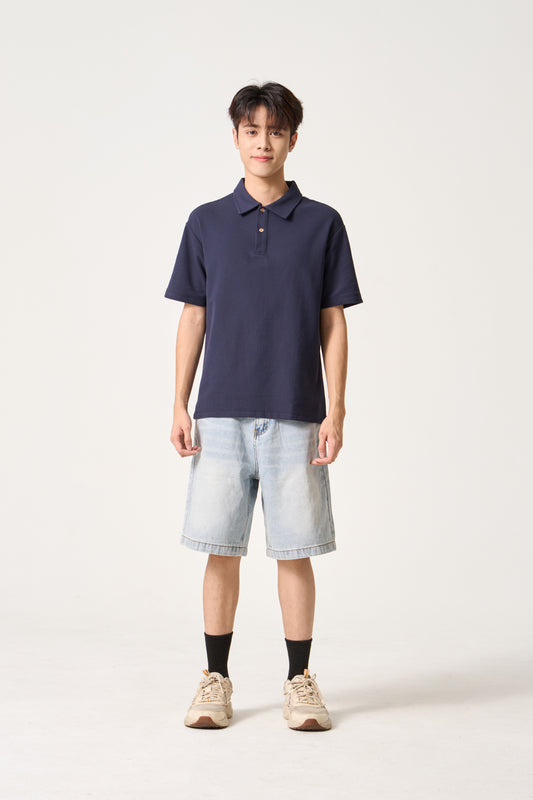 Simply . Unisex Classic Polo (Navy) - Simply 