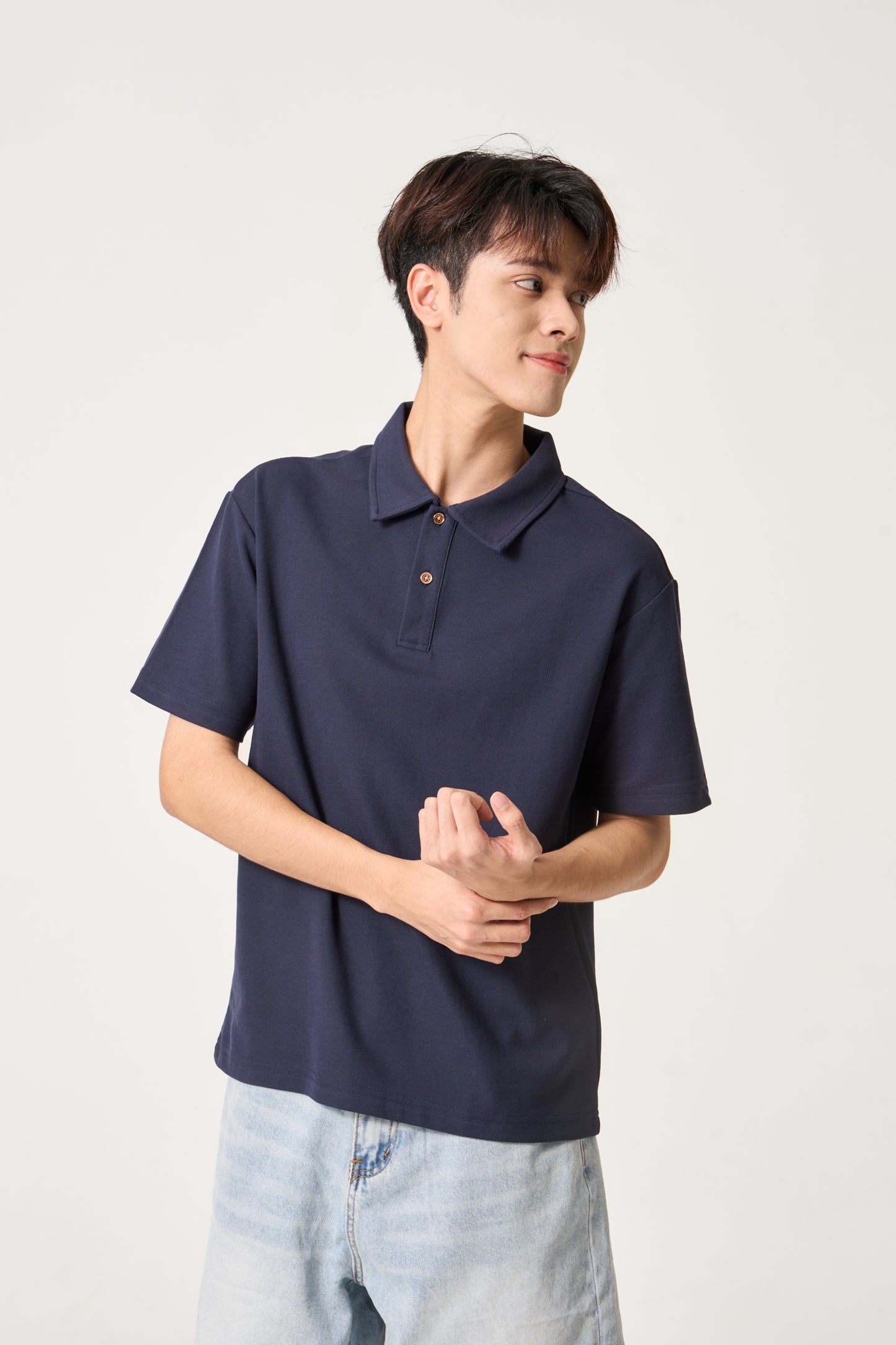 Simply . Unisex Classic Polo (Navy) - Simply 
