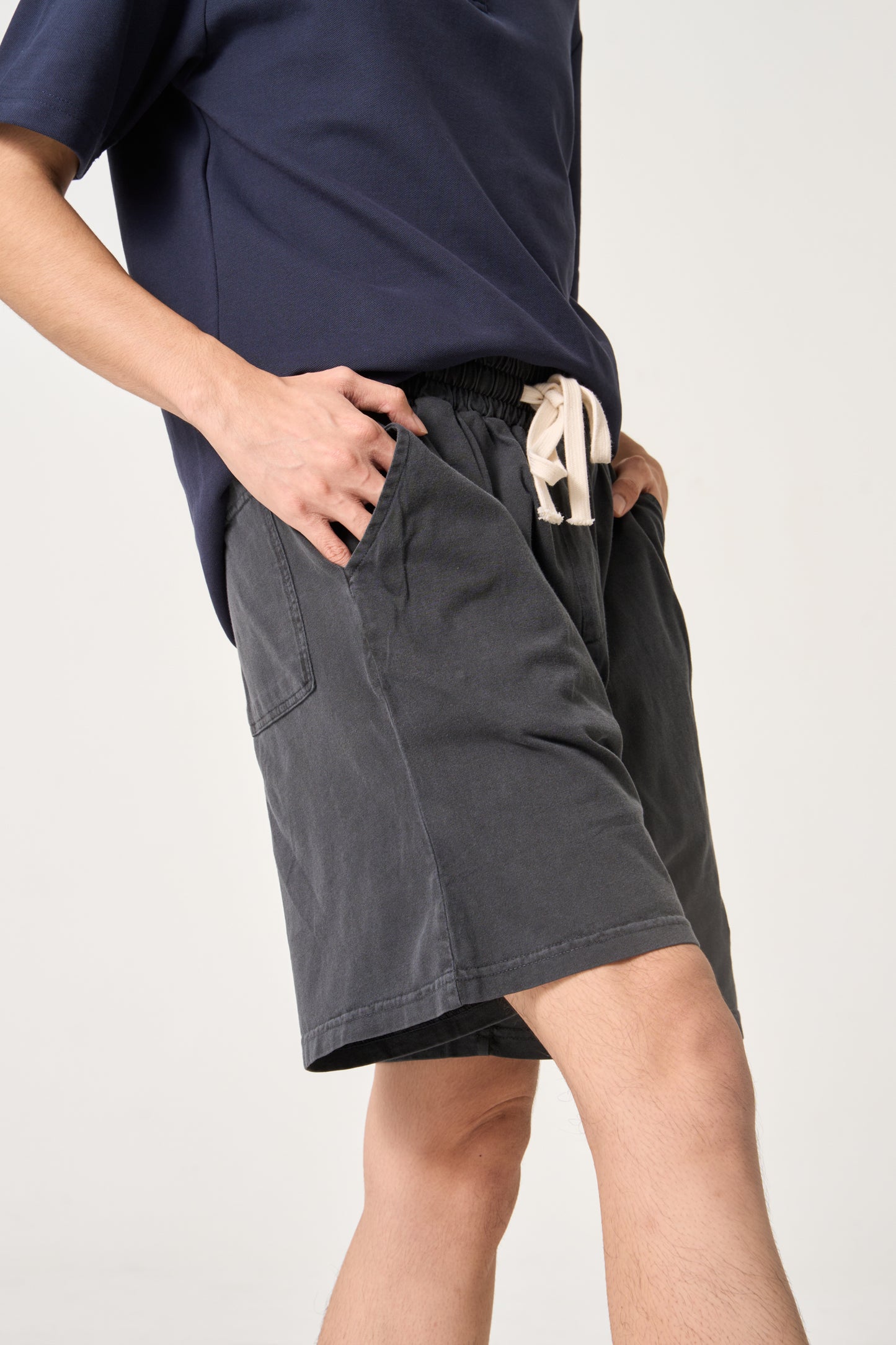 Simply . Vintage Embroidered Easy Shorts (Vintage Grey) - Simply 