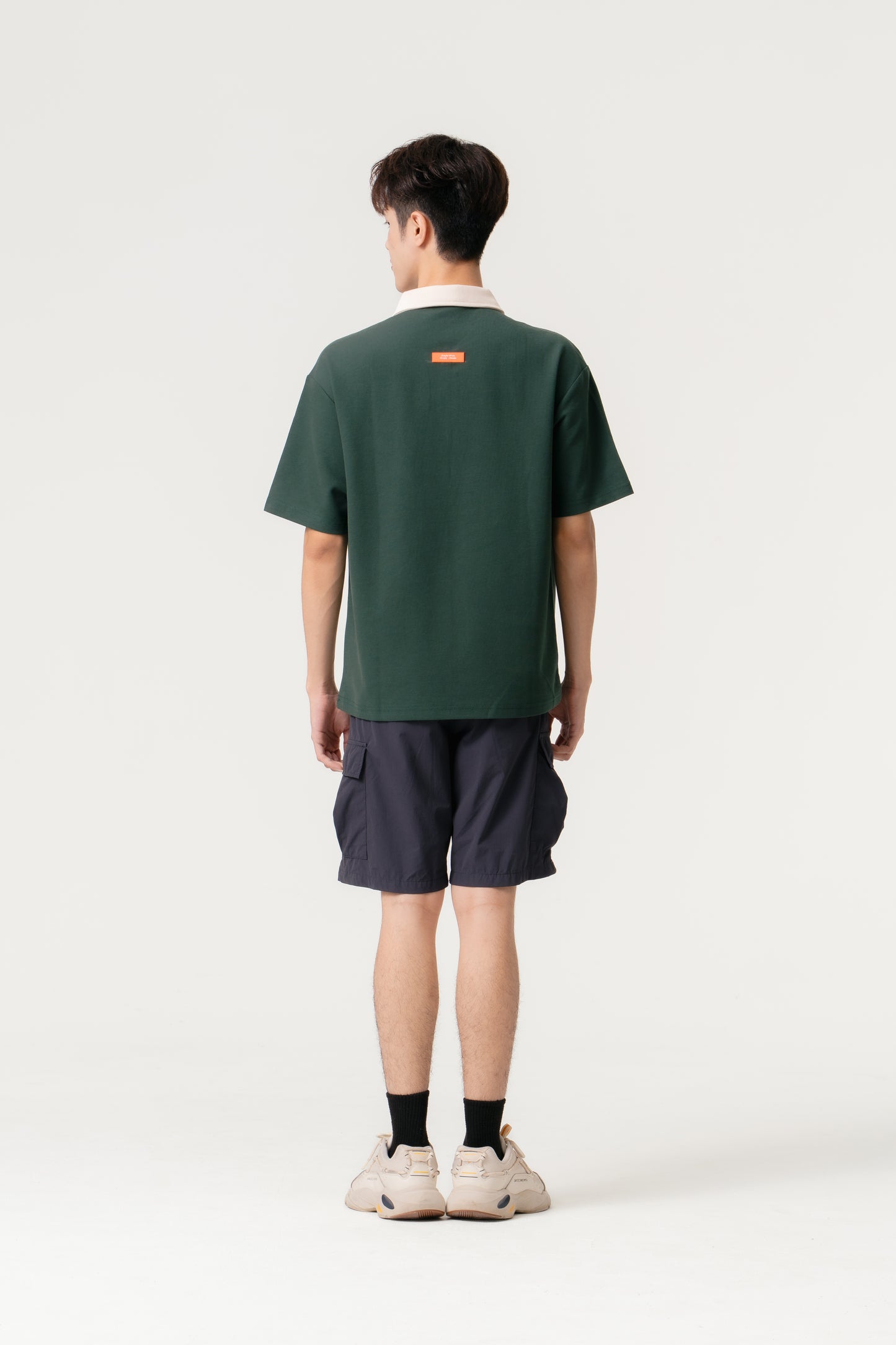 Simply . Unisex Zipper Polo (Dark Green) - Simply 