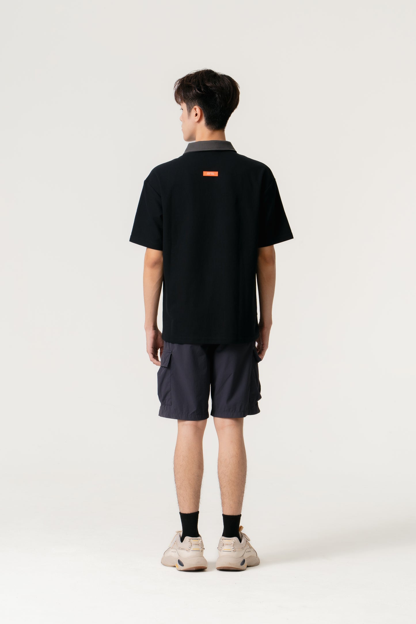 Simply . Unisex Zipper Polo (Black) - Simply 