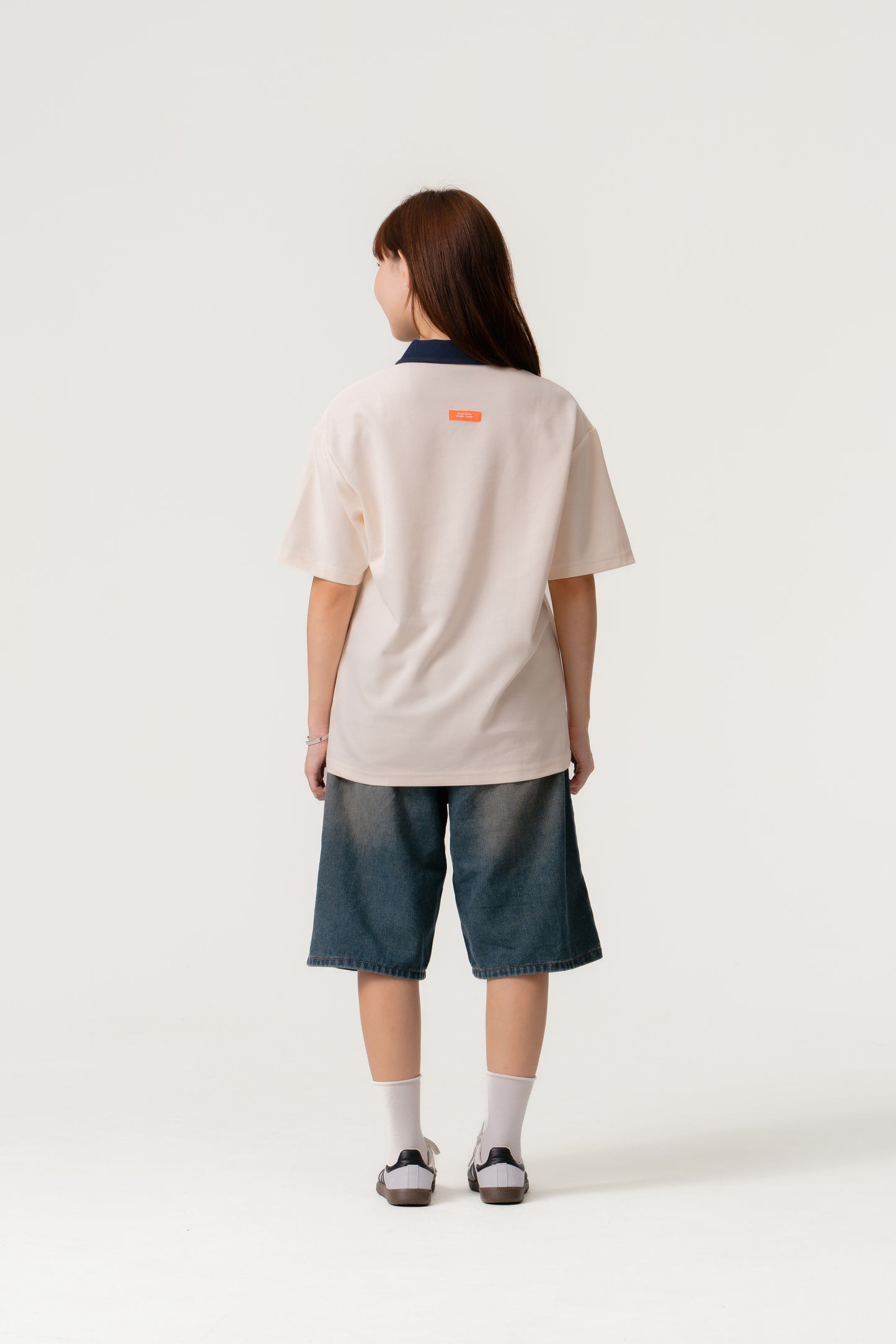 Simply . Unisex Zipper Polo (Cream) - Simply 