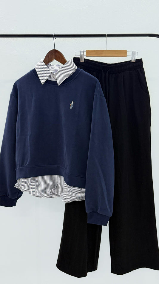 Bundle Deal 3 - Sweater + Stretchable Long Pants (RRP: S$67.40) - Simply 