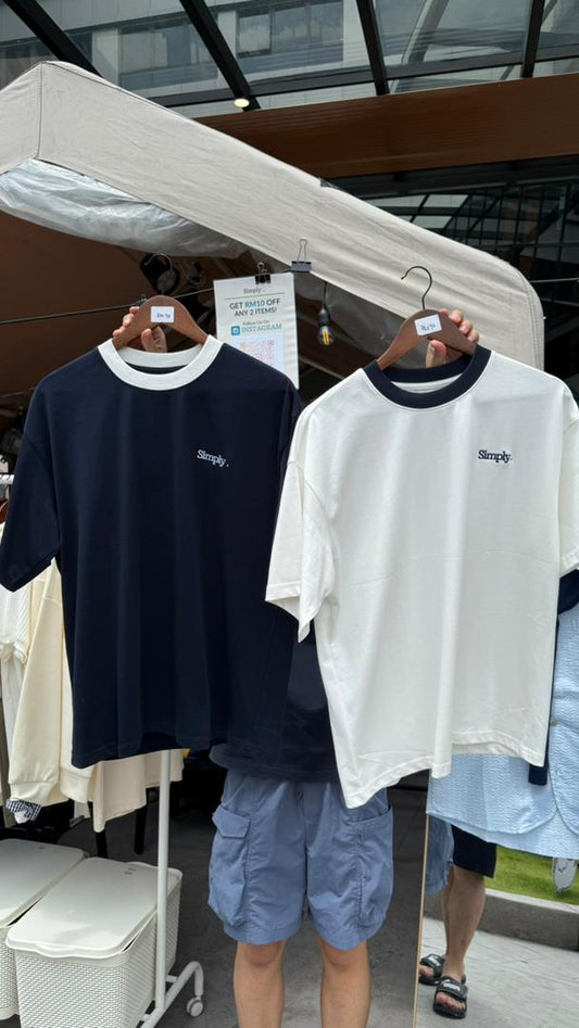 Simply. Unisex Oversized Bi-Colour T - Simply 