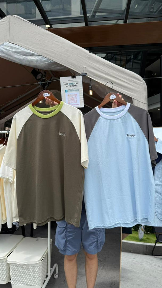 Simply. Unisex Oversized Tri-Colour T - Simply 