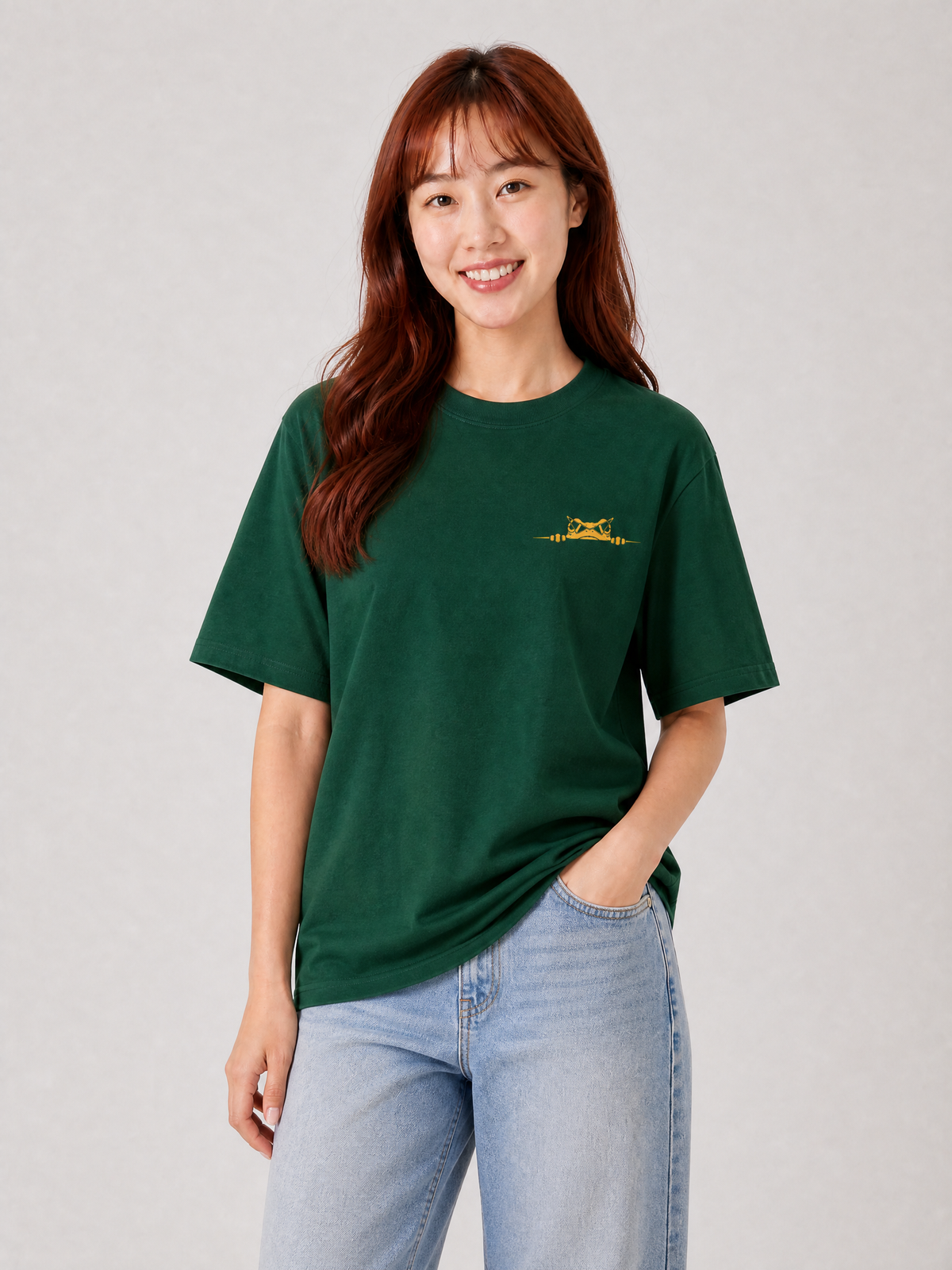 [Pre-Order] Simply. Unisex Oversized Toad Graphic T [250 gsm - Long Staple Cotton] (Forest Green)